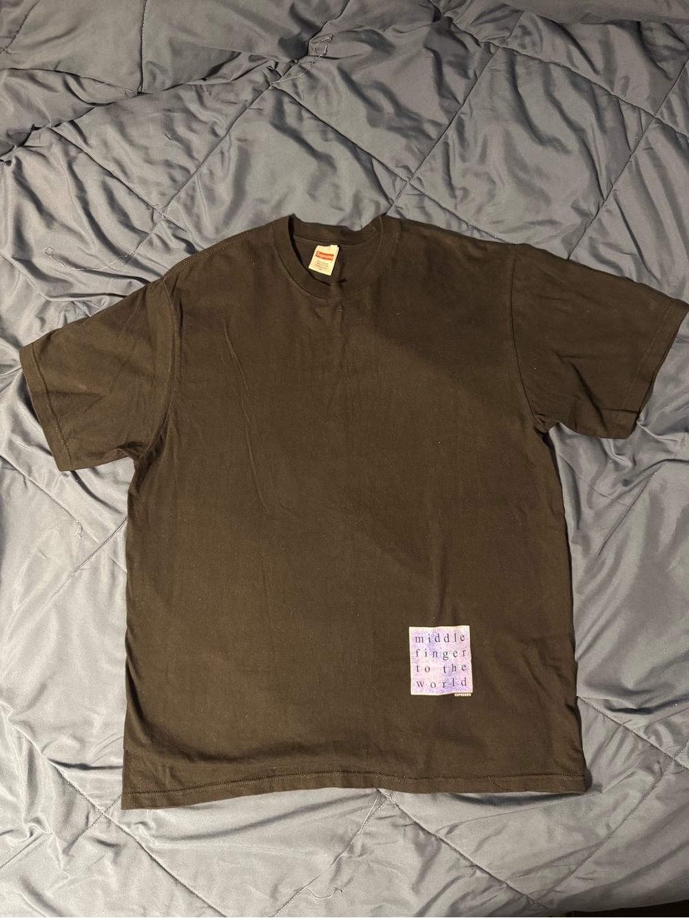 Supreme Black Middle Finger To The World Tee